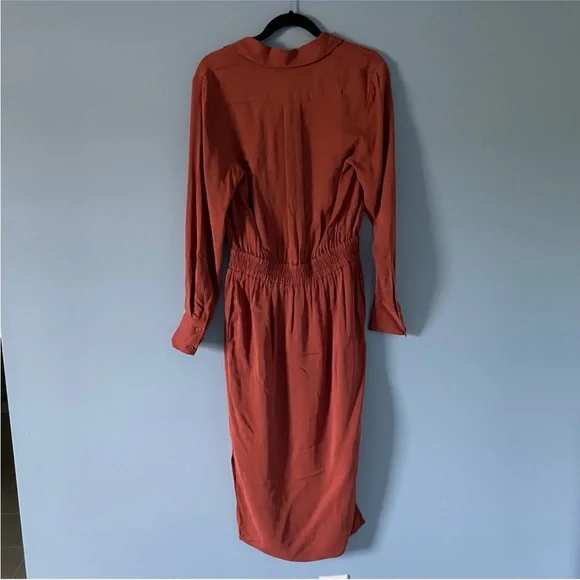 Reiss Terracotta Shirt Dress - Picture 5 of 10